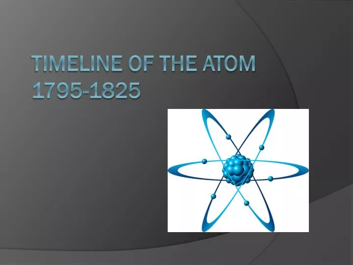 timeline of the atom 1795 1825