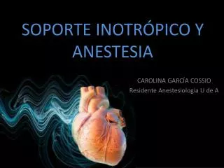 soporte inotr pico y anestesia