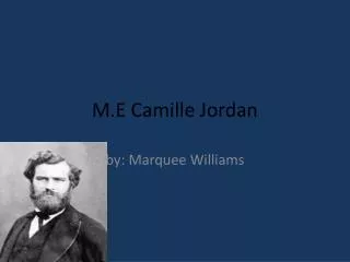 M.E Camille Jordan
