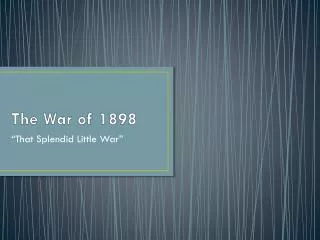 The War of 1898