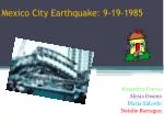 Mexico City Earthquake: 9-19-1985