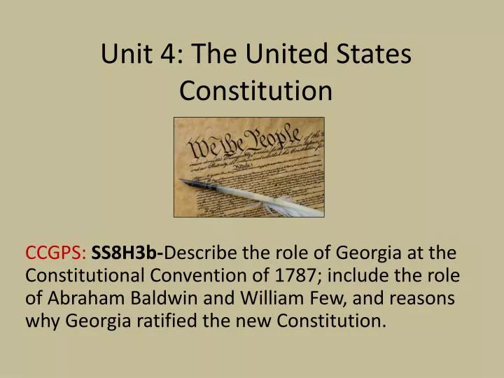unit 4 the united states constitution