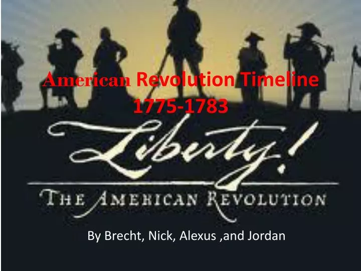 american revolution timeline 1775 1783