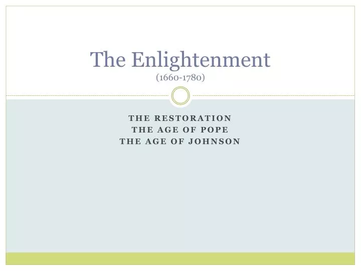 the enlightenment 1660 1780