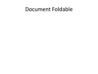 Document Foldable