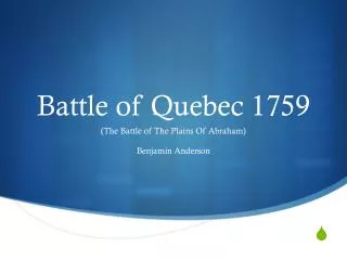 Battle of Quebec 1759