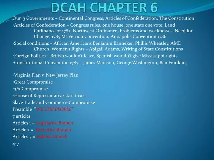 dcah chapter 6
