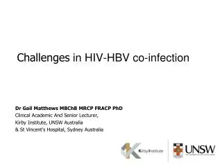 Challenges in HIV-HBV co-infection