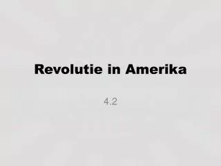 revolutie in amerika