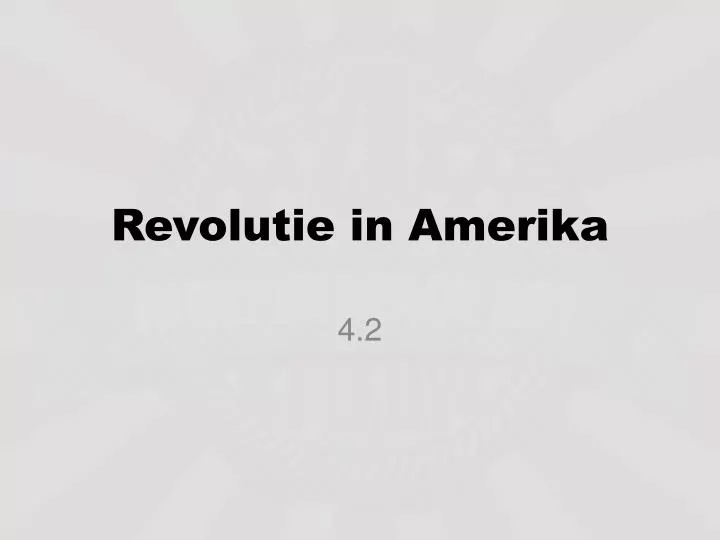 revolutie in amerika
