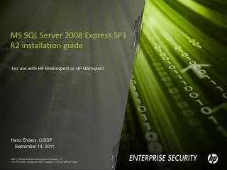 MS SQL Server 2008 Express SP1 R2 installation guide