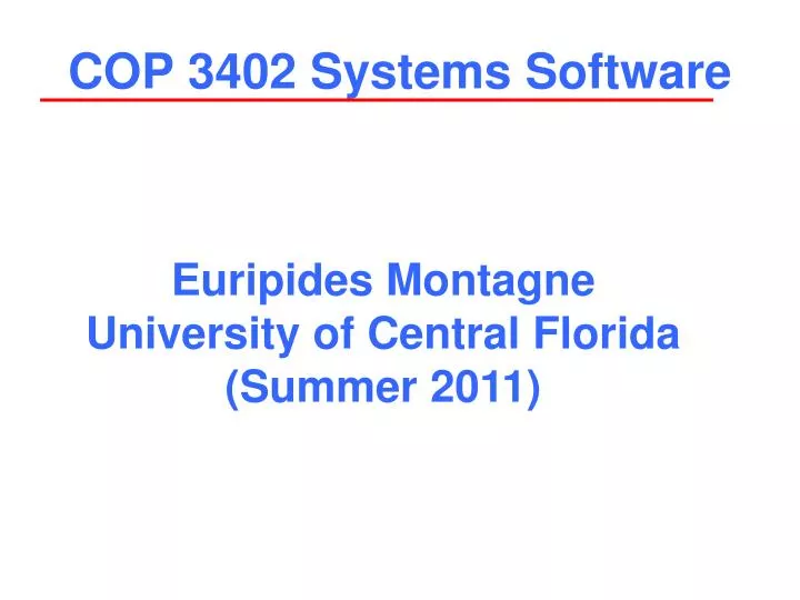 cop 3402 systems software