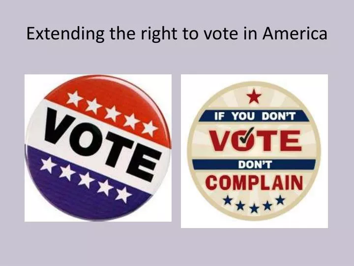 extending the right to vote in america