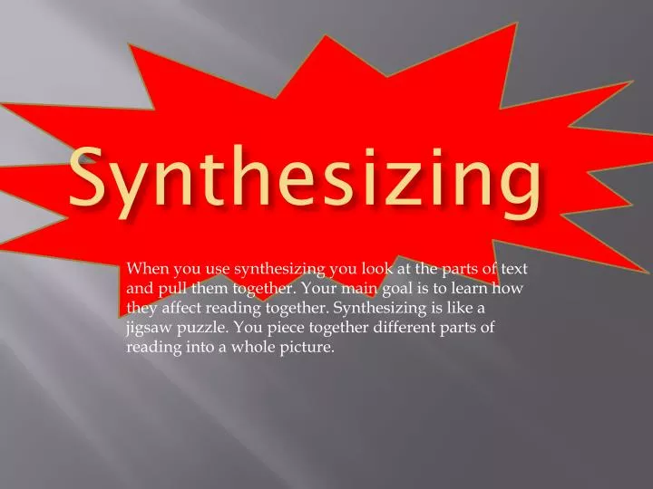 synthesizing