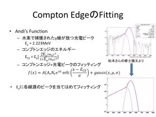 compton edge fitting