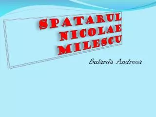 spatarul nicolae milescu