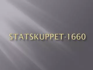 statskuppet 1660