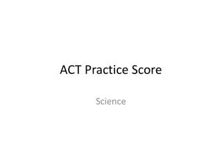 ACT Practice Score