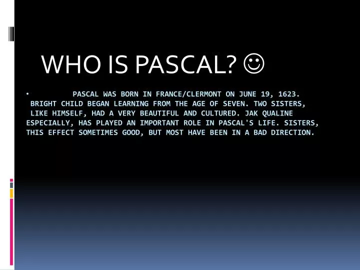 who is pascal