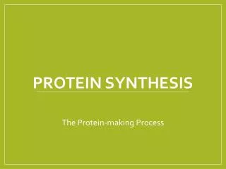 Protein Synthesis