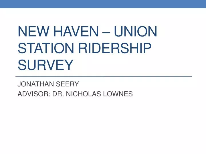 new haven union station ridership survey