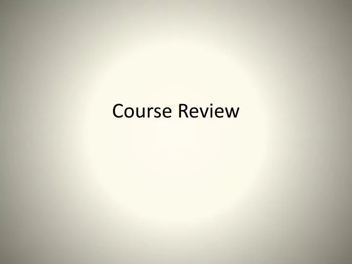 course review