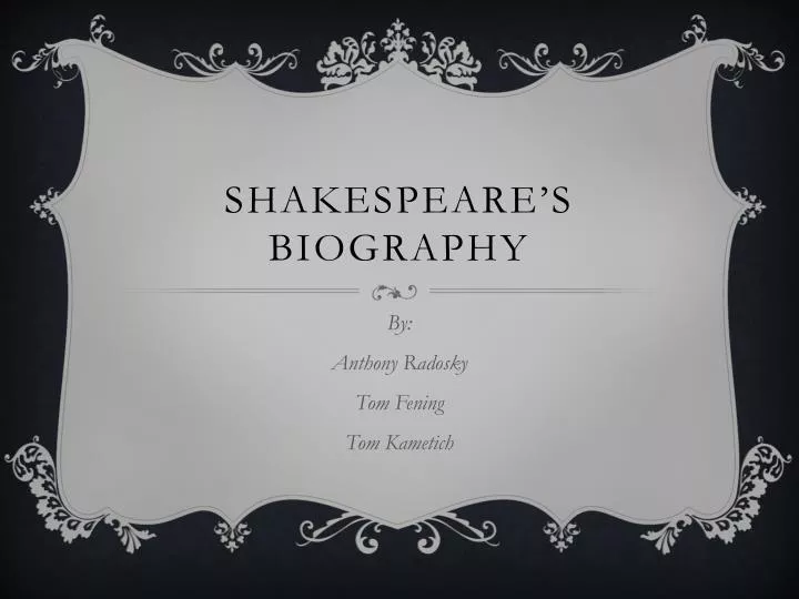 shakespeare s biography