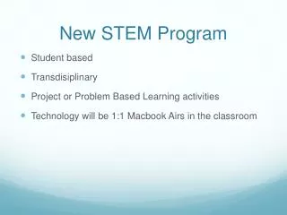 New STEM Program