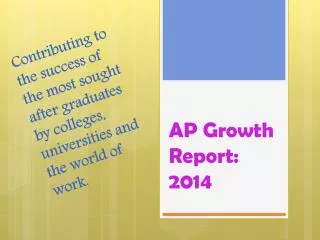 AP Growth Report: 2014