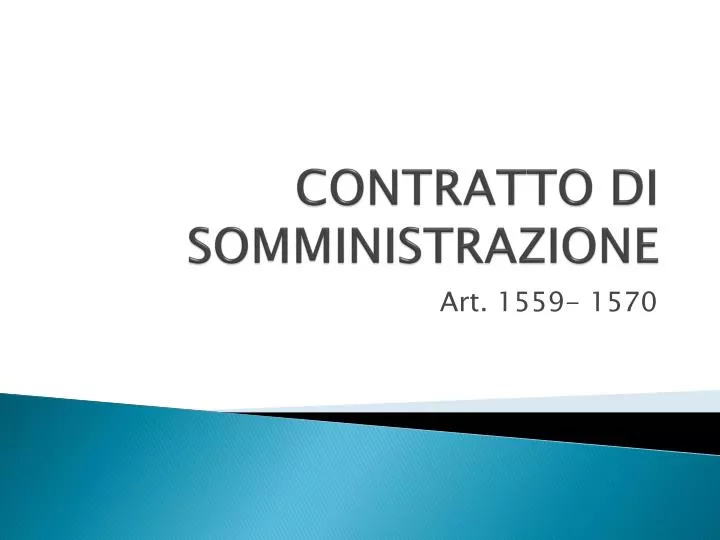 contratto di somministrazione