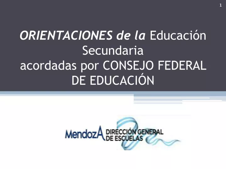 orientaciones de la educaci n secundaria acordadas por consejo federal de educaci n