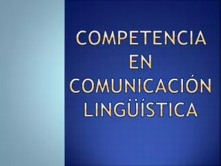 competencia en comunicaci n ling stica