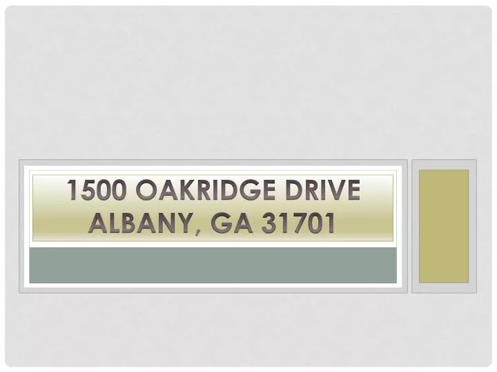 1500 oakridge drive albany ga 31701