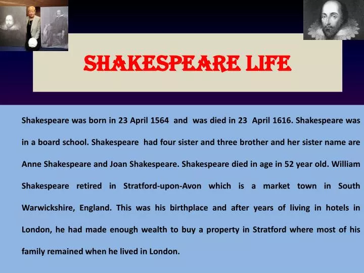 shakespeare life