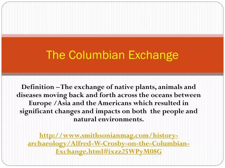 the columbian exchange