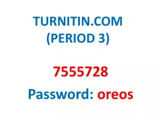 turnitin com period 3