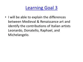 Learning Goal 3