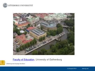 Faculty of Education , University of Gothenburg