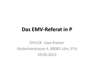 das emv referat in p