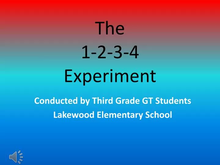 the 1 2 3 4 experiment