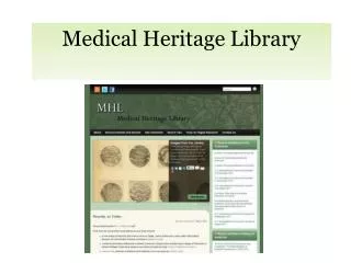 Medical Heritage Library