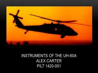 Instruments of the UH-60A Alex Carter PILT 1420-001