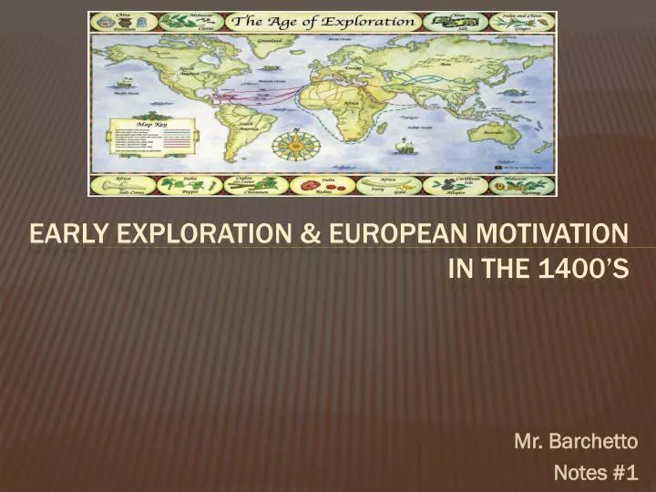 early exploration european motivation in the 1400 s