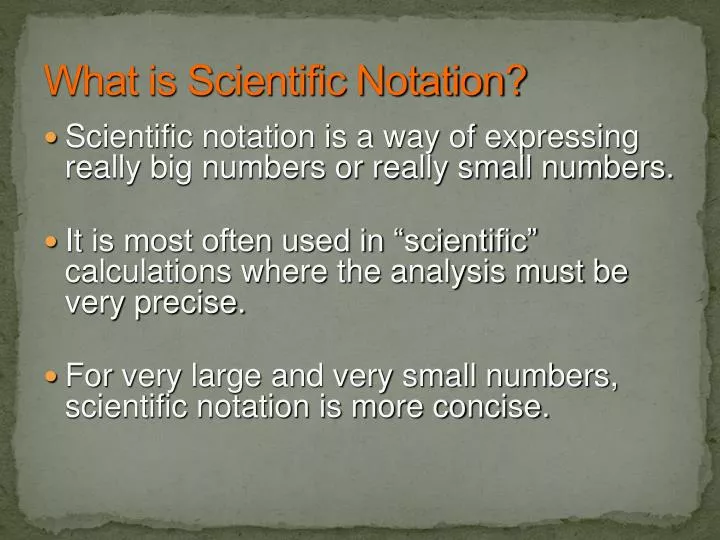 what is scientific notation