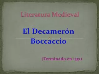 literatura medieval