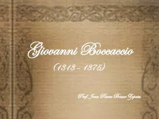 giovanni boccaccio