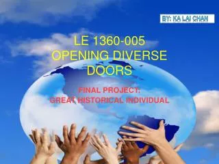 LE 1360-005 OPENING DIVERSE DOORS
