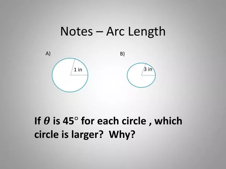 notes arc length