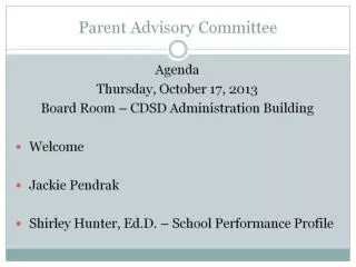 parent advisory committee