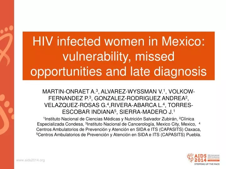 hiv infected women in mexico vulnerability missed opportunities and late diagnosis